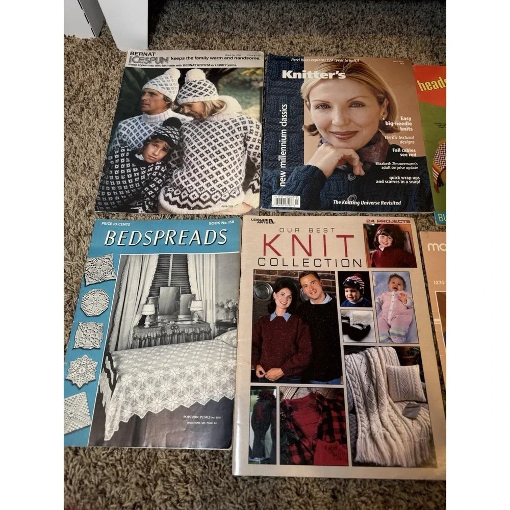 Lot of Vintage Crocheting Knitting‎ Books Patterns and Instructions